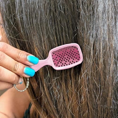 FHI Heat UNbrush Keychain Super Mini Hair Brush — Collectible Miniature Charm for Bags and Keys — Accessory for Beauty Lovers - (Peony) — view 2