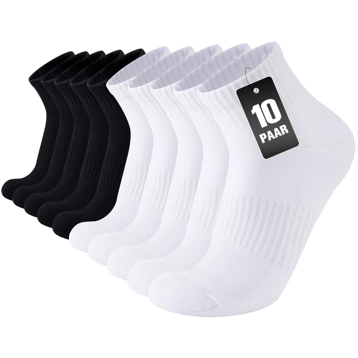 Calcetines deporte hombre calcetines cortos algodón transpirables de verano para running, deporte, correr, casa, trabajo, con suela de felpa,6/10 Pares — view 10