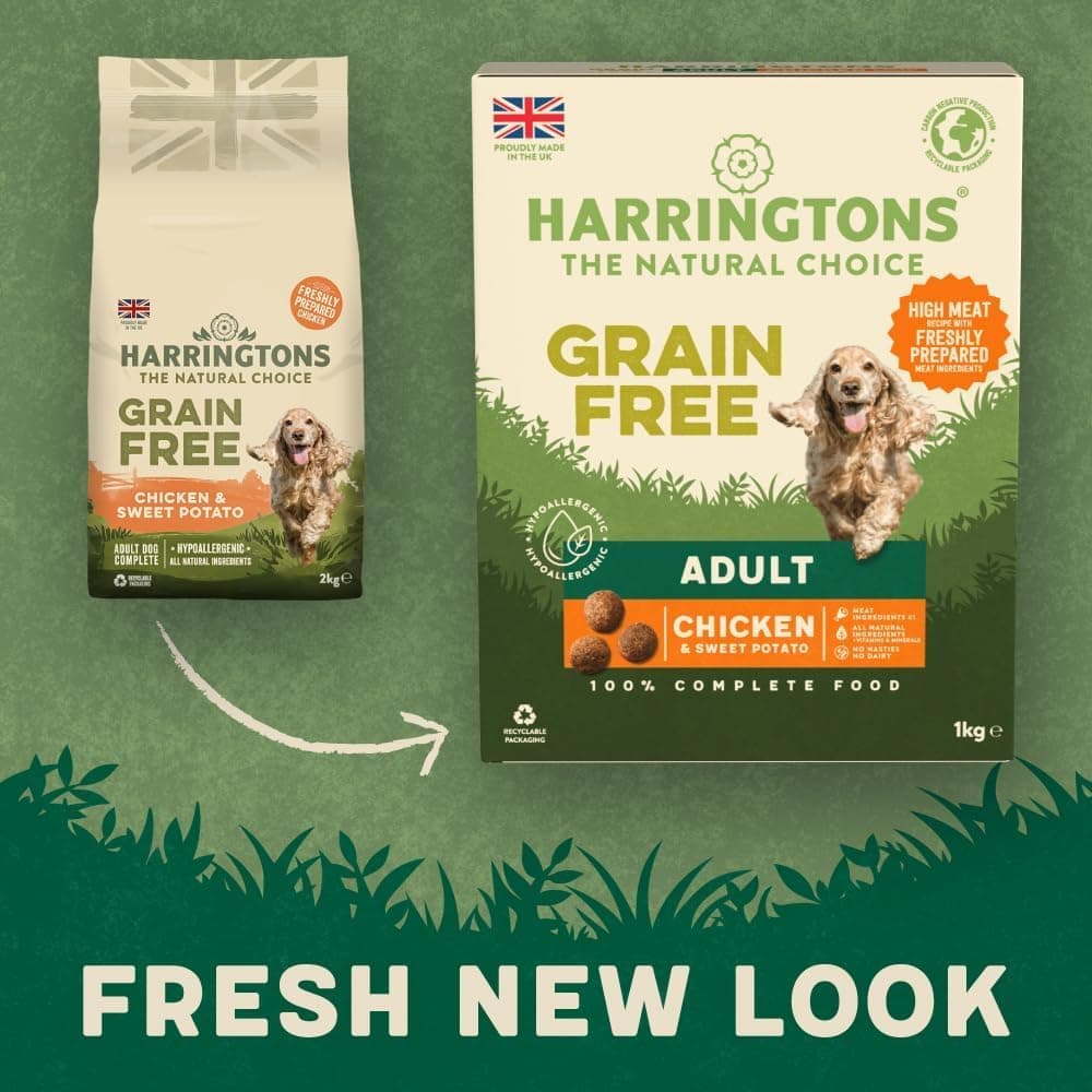 Harringtons Complete Grain Free Hypoallergenic Chicken & Sweet Potato Dry Adult Dog Food 1kg - Made with All Natural Ingredients — view 4