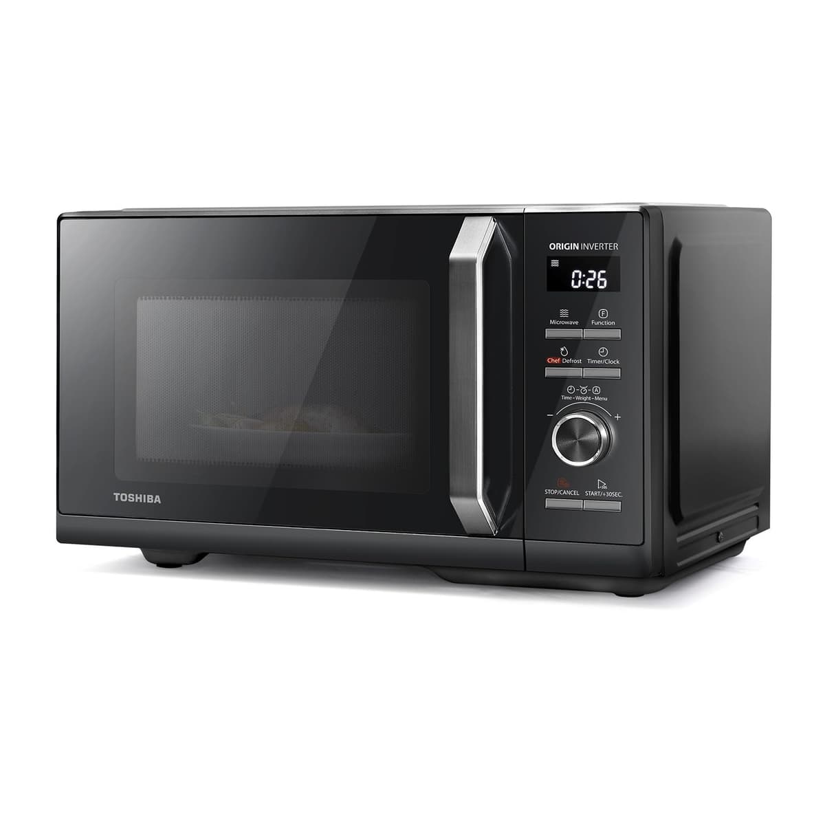 Toshiba Black Microwave 20 Liter Digital 800W Microwave Oven with 1000W Grill, Combination compact with 5 Power Levels, 8 Auto Menus, Grill, Combi, Digital Clock, Mirror Door Finish, MW3-AG20PF(MB) — view 11