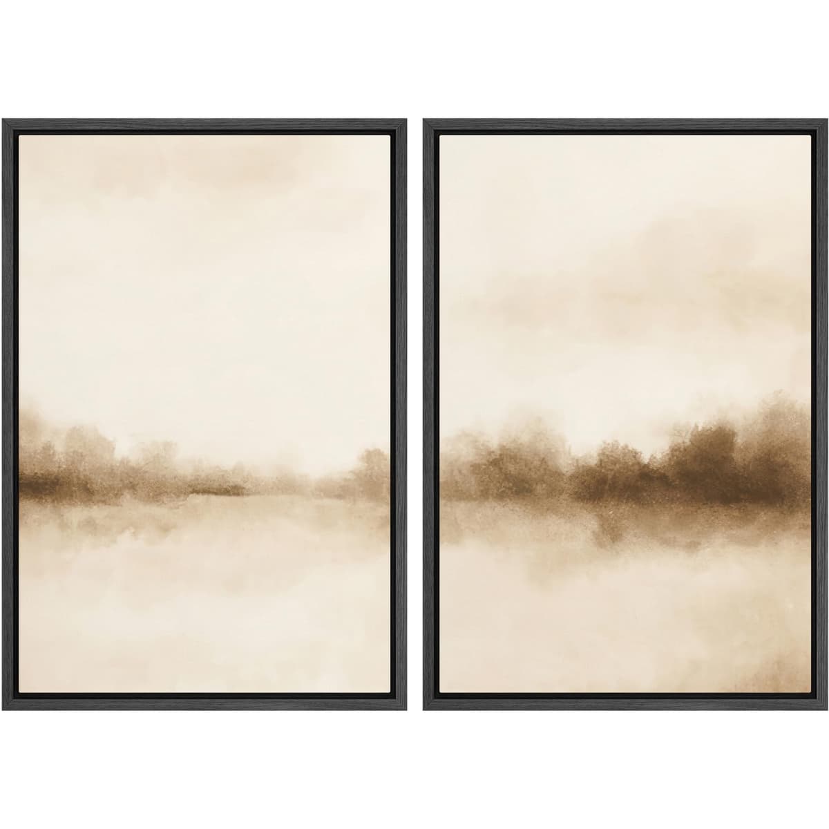 SIGNFORD Framed Canvas Print Wall Art Set Soft Hydrangea Pair Light Blue Florals with Green Leaves Illustration Modern Art Decorative Nordic Nature for Living Room, Bedroom, Office - 24"x36"x2 White — view 49