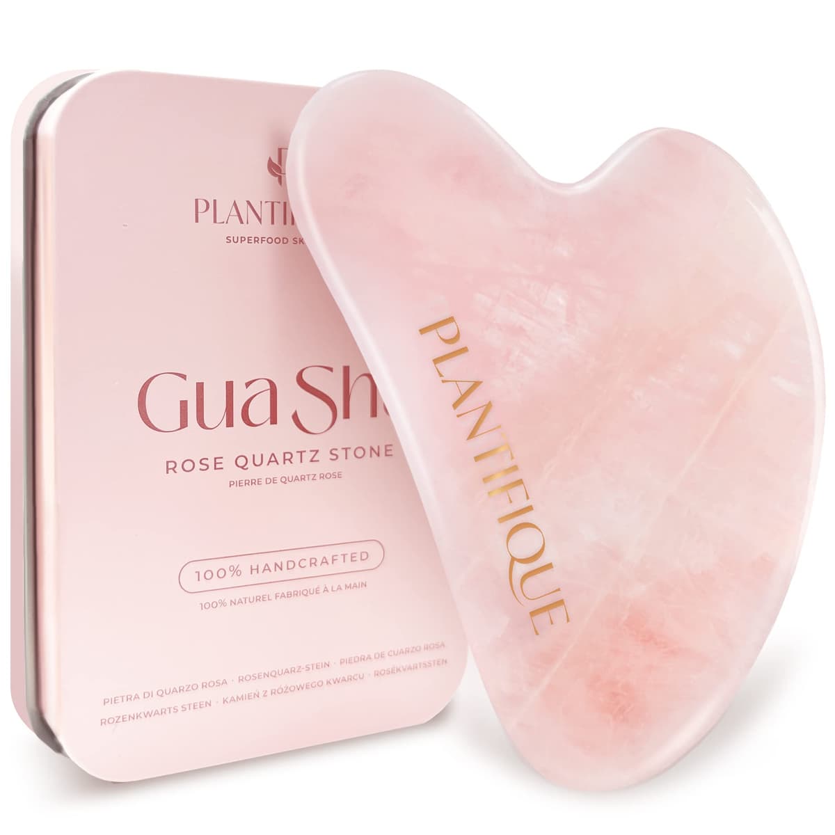 PLANTIFIQUE Gua Sha y Rodillo Facial de Jade - Masajeador Facial Antiarrugas para Tonificar la Piel - Face Roller - Rodillo Masaje y Guasha de Piedra Jade Auténtico — view 9