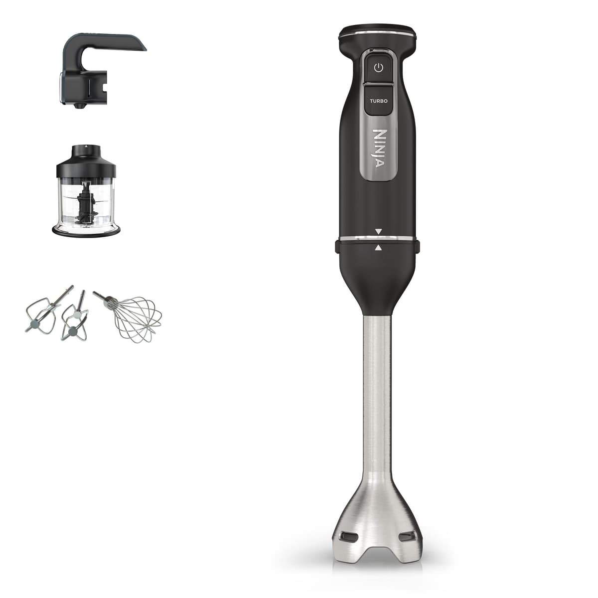 Ninja Foodi 3-in-1 Hand Blender, Hand Mixer & Chopper with Gradual Start, 2 Blending and 5 Mixing Speeds to Chop, Mix, Knead, Blend and more, Dishwasher Safe Parts, 850W, Stone Gold CI100UKSTGD — view 14