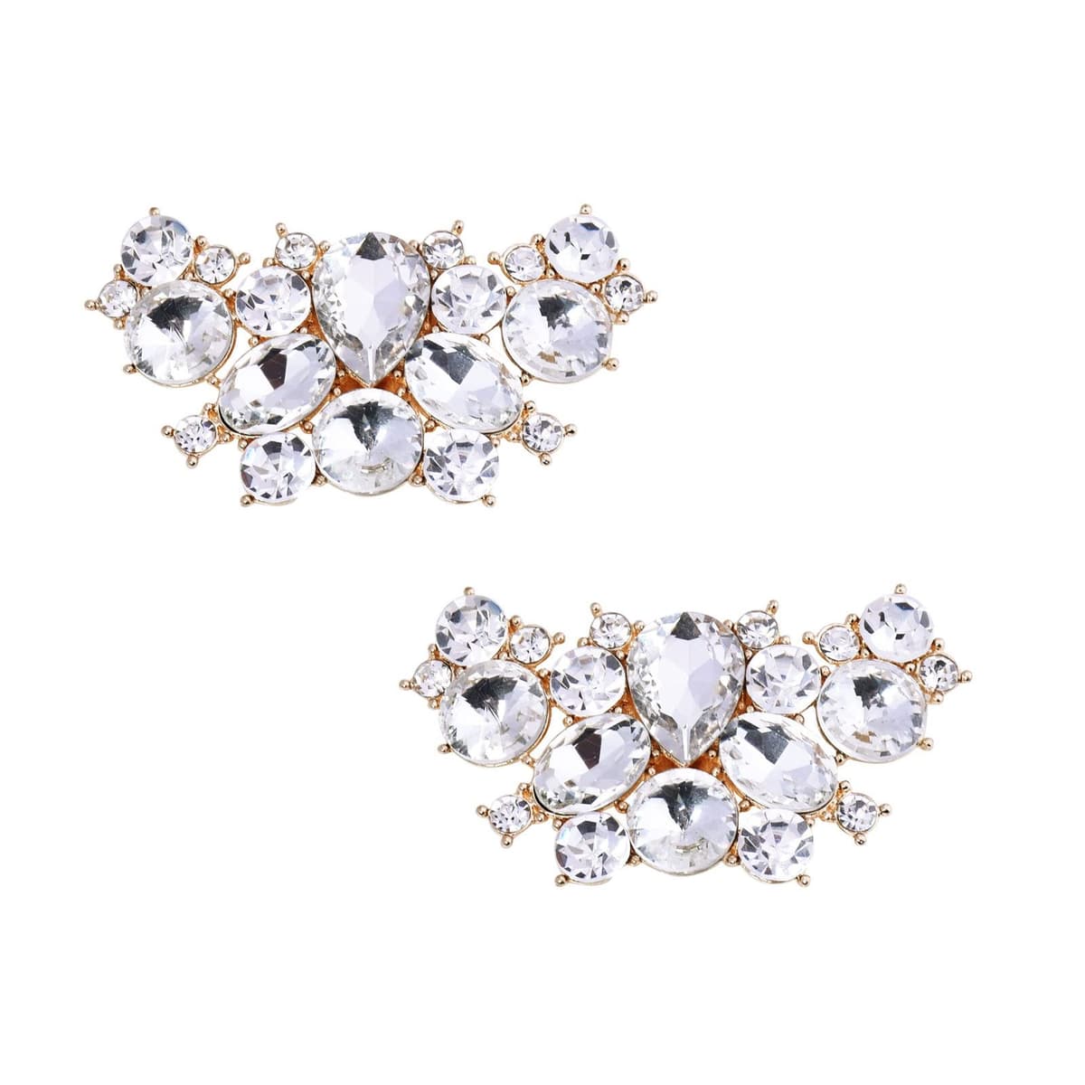 Pwsap Clips de Hebillas de Zapatos de Diamantes Nupcial Lujo, Bling Clips Decorativos Desmontables Joyería Clips para Zapatos Ropa Bufanda Bolso Sombrero — view 9