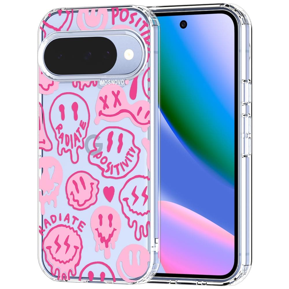 MOSNOVO Case for Google Pixel 9 & Pixel 9 Pro, [Buffertech 6.6ft Military-Grade Drop Protection] [Anti Peel Off Tech] Clear TPU Bumper Phone Case Cover Design - Eucalyptus — view 78