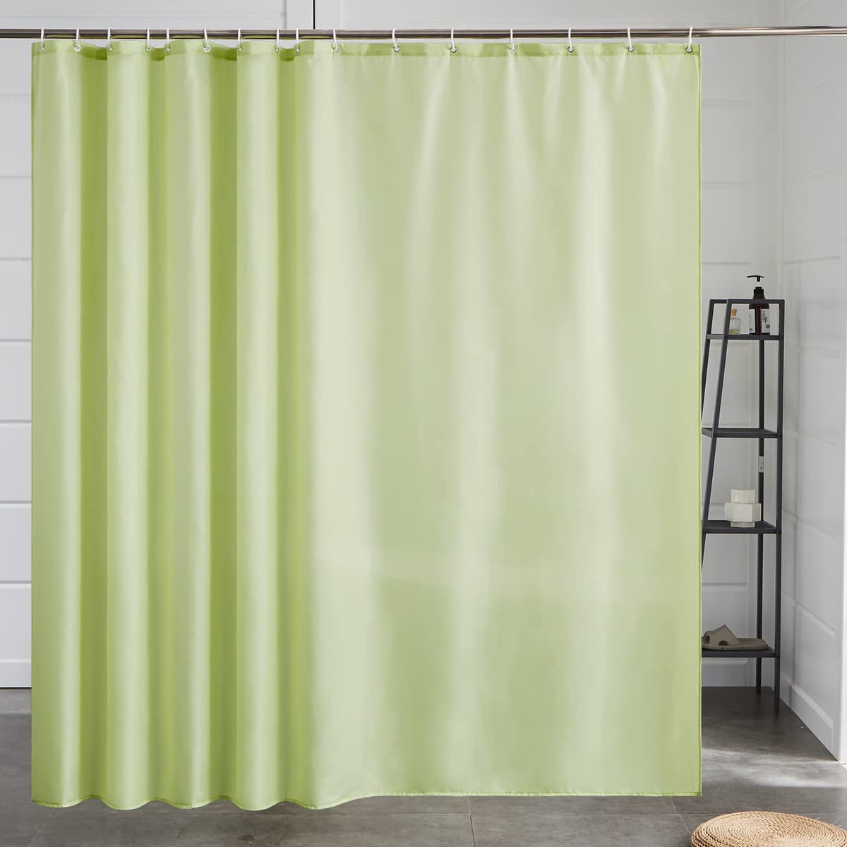 Furlinic Navy Shower Curtain Anti Mould Resistant Waterproof Bathroom Curtains Washable Polyester Fabric 90x180cm with Weight Tape for Bath Wet Room 35x72 Inch. — view 43