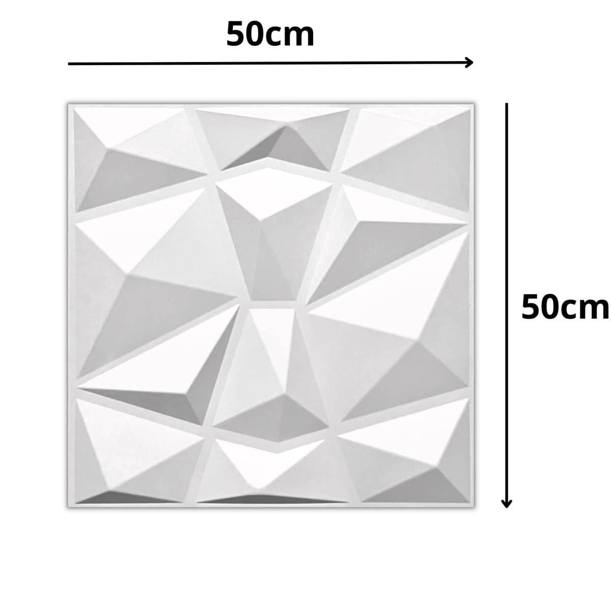 Paneles 3D plástico PVC 5m²-20PCS Paneles de pared Sala de juego Techo de pared Óptica 3D Diamante 3D PVC — view 3