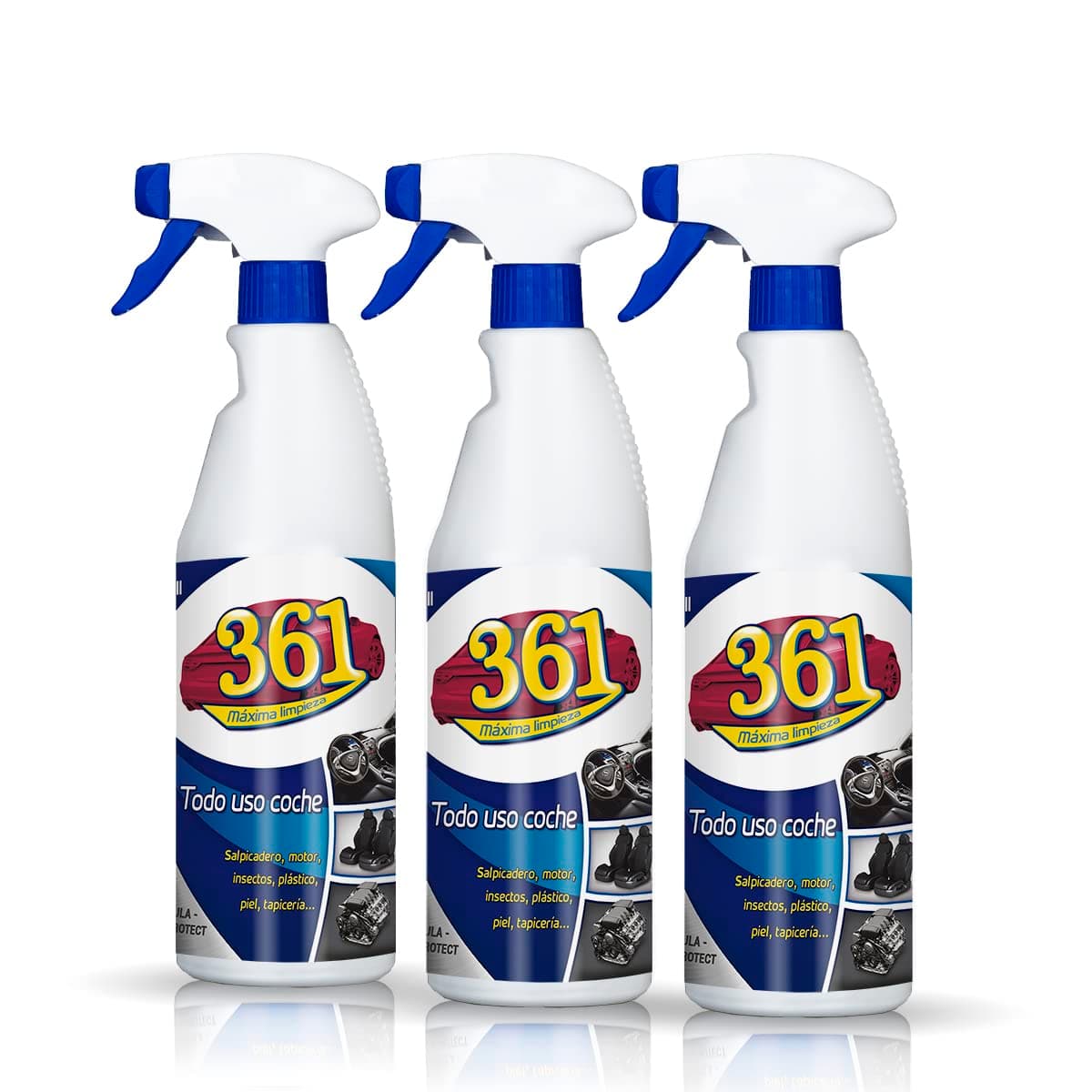 Sisbrill 361 Todo Uso Coche - Limpiador de Asientos, Tapicería, Salpicadero, Cuero, Mosquitos - Interior y Exterior del coche - 750 ml — view 13