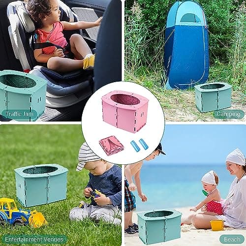 ZHZCJB Portable Potty for Toddler,Travel Potty for Kids，Travel Potty for Car，Apply toCamping, Tourism, Outdoor, Indoor — view 5