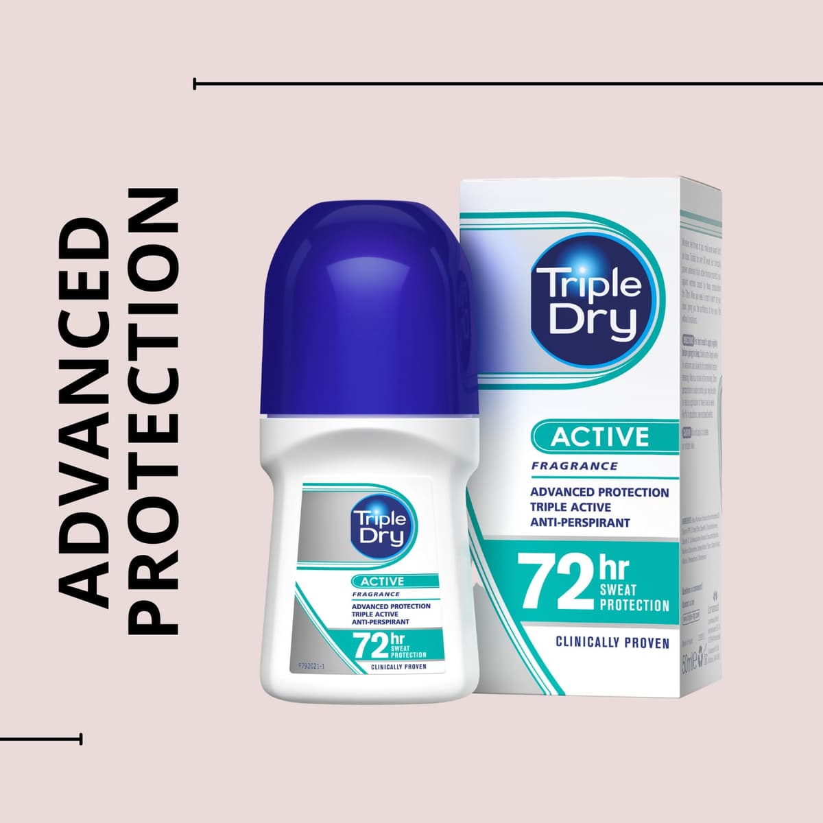 Triple Dry Women | Active Fragrance Anti-Perspirant Roll On 50ml | 72-Hour Protection Against Excessive Sweating | Fights Odour | Triple Active Formula | Clinically Proven | Female — view 3