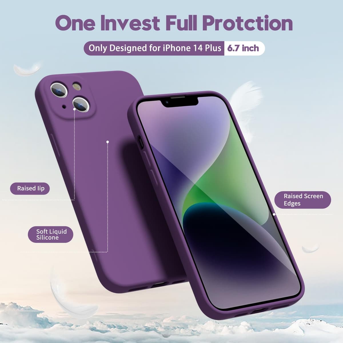 oakxco for iPhone 17 Pro Max Phone Case Liquid Silicone, Cute Thin Slim Grip Soft Rubber Gel for Women Men, Smooth Matte TPU Plain Solid Color Girly Simple Case with Camera Cover, Light Pink — view 230