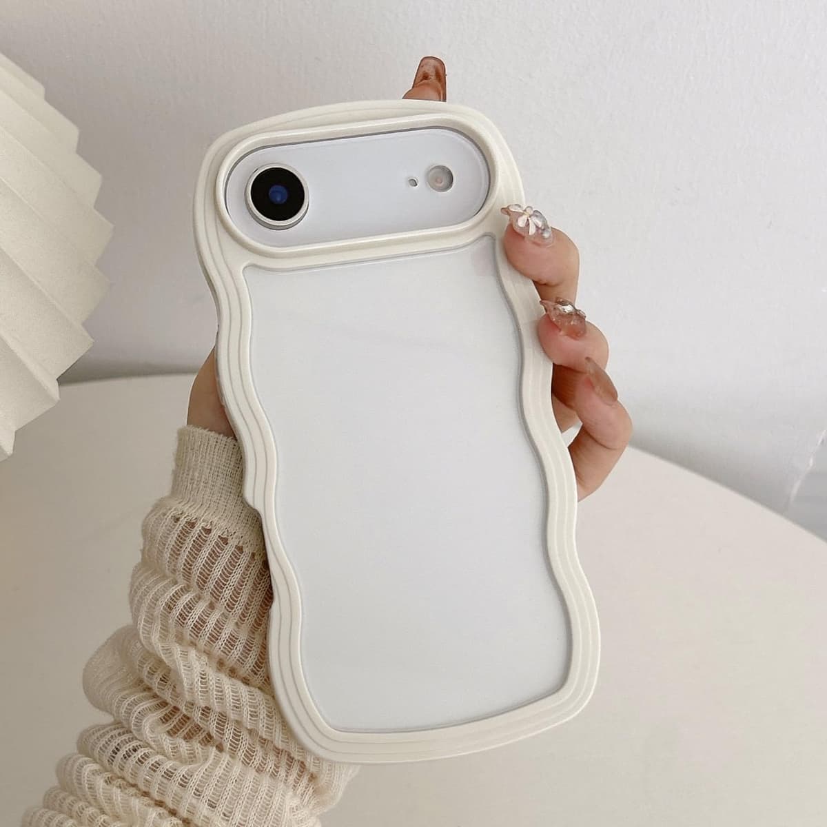 QLTYPRI Compatible with iPhone 11 Case, Cute Curly Wave Frame Clear Case for Girls Women, Transparent Soft Silicone TPU Bumper Shockproof Protective Phone Cover for iPhone 11 - Purple — view 110