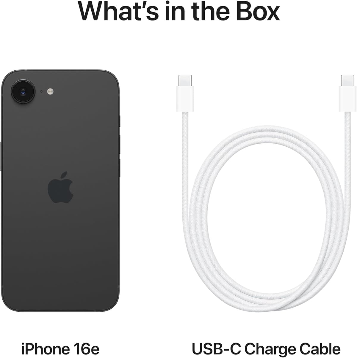 Apple iPhone 16e 128GB: Built for Apple Intelligence, A18 Chip, Supersized Battery Life, 48MP Fusion Camera, 6.1-inch Super Retina XDR Display; Black Black 128GB — view 5