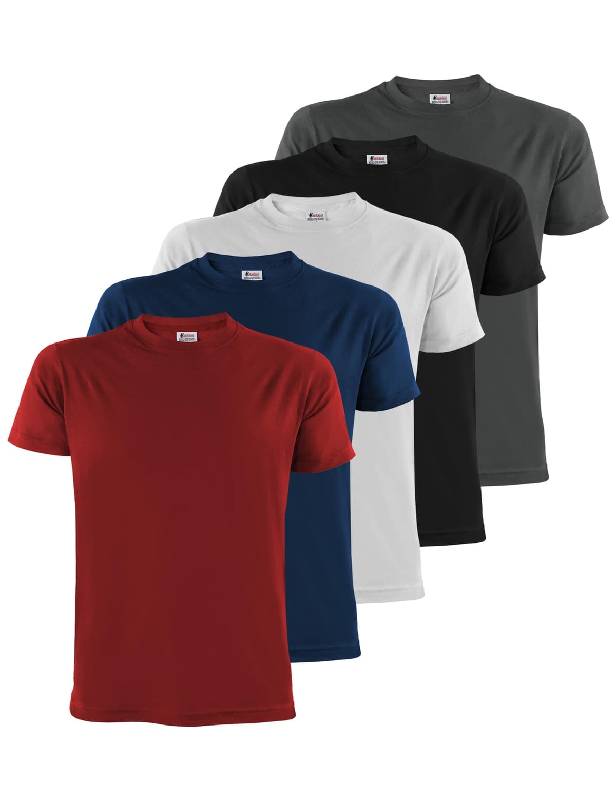 ALPIDEX T-Shirt Camisetas Hombre Pack de 5 Cuello Redondo 100% Algodón Unicolor Corta Shirt Men Camisa de Manga Casual S M L XL XXL 3XL 4XL 5XL — view 11