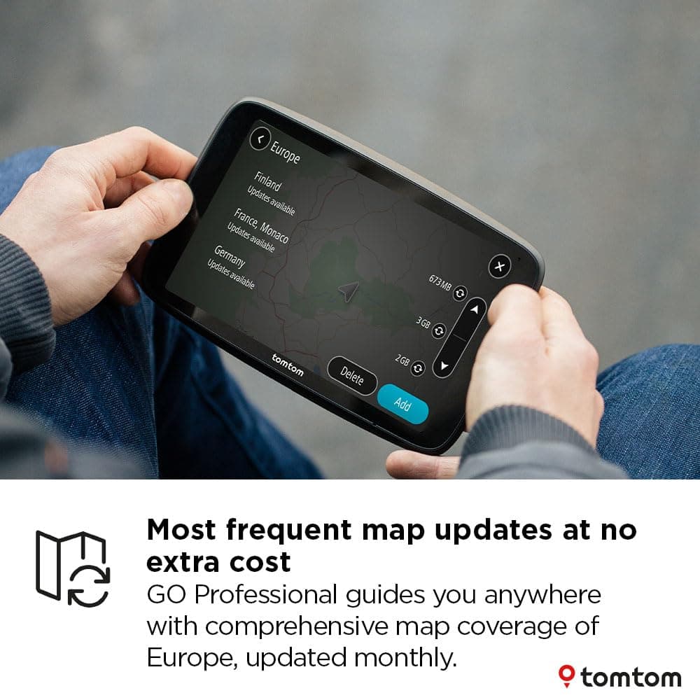 TomTom Truck Sat Nav GO Professional 2nd generation (6" Capacitive Touchscreen with Europe Maps and Real-Time Traffic Information, Designed for Truck, Lorry, Coach, Bus and Large Vehicles) — view 5