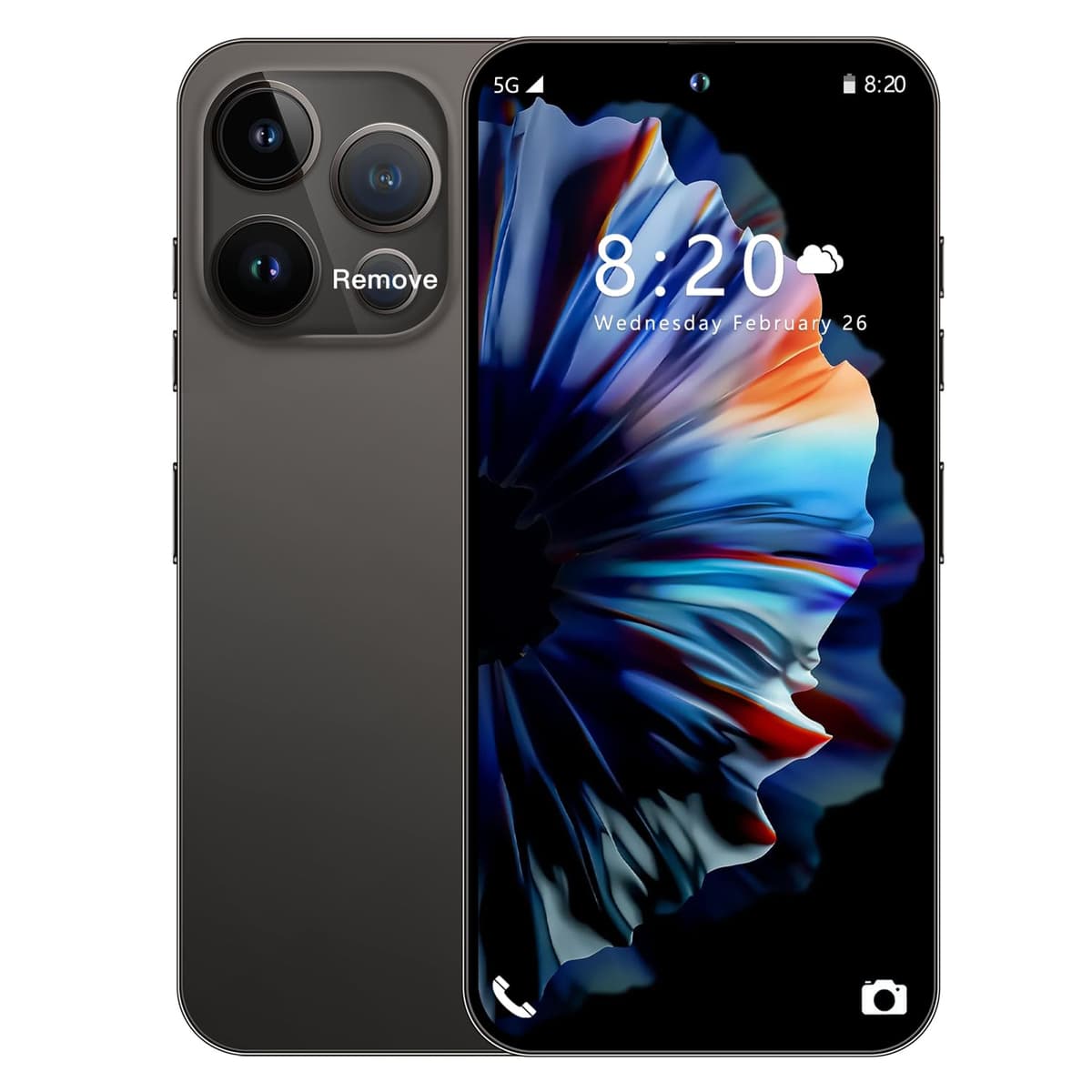 14 PM Unlocked Cell Phone,Smartphone Long Battery Life 6.82" HD Screen Unlocked Phones, 16+512GB Android 13.0 with 128G Memory Card, Dual SIM/Fingerprint Lock/Face ID/GPS (White) — view 9