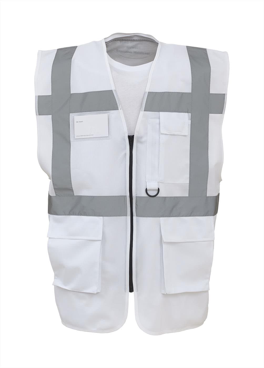 Expert Workwear Coloured Hi Vis Executive Vest High Viz Vests Zip with Pockets - 27 Colours — view 20