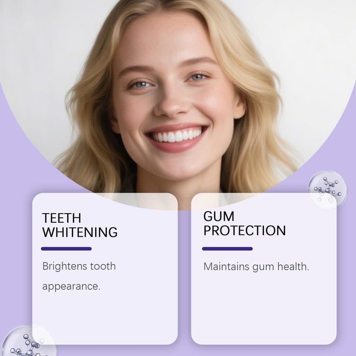 Polvo de colágeno para dientes, 50 g, polvo para el cuidado bucal con colágeno e hidroxiapatita, polvo dental protector de encías y esmalte dental para uso diario (1) — view 2