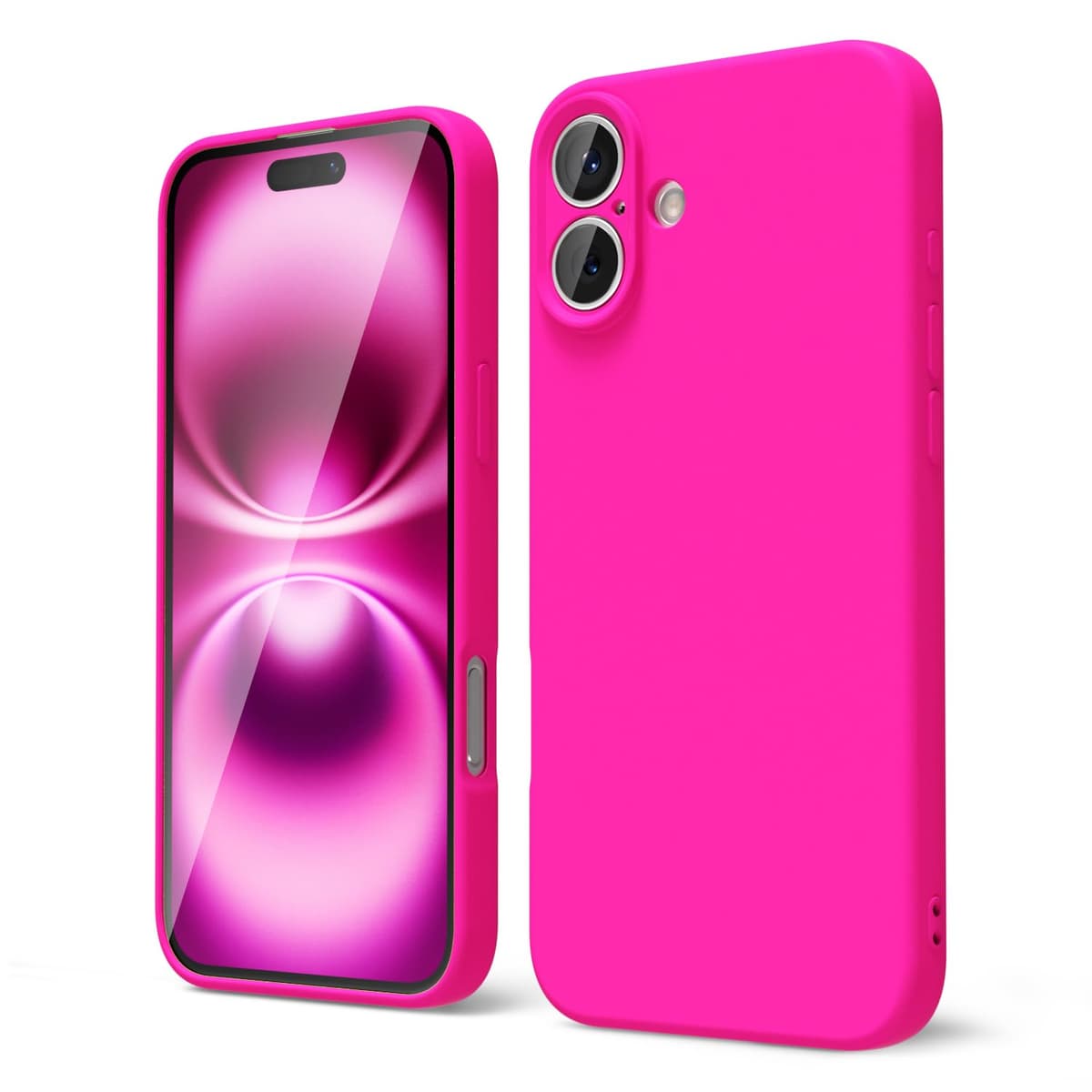 oakxco for iPhone 17 Pro Max Phone Case Liquid Silicone, Cute Thin Slim Grip Soft Rubber Gel for Women Men, Smooth Matte TPU Plain Solid Color Girly Simple Case with Camera Cover, Light Pink — view 370