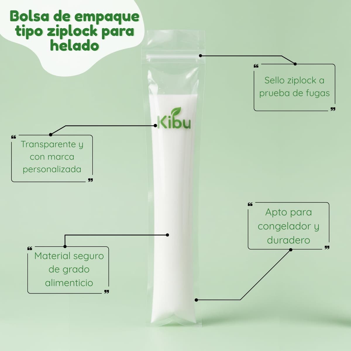 Kibbu. 150 Pack Bolsas de Helado Flash para Hacer Palitos de Hielo y Postres Congelados Plástico Duradero Bolsas Flash de Verano Refrigerantes para Almacenamiento de Helado — view 3