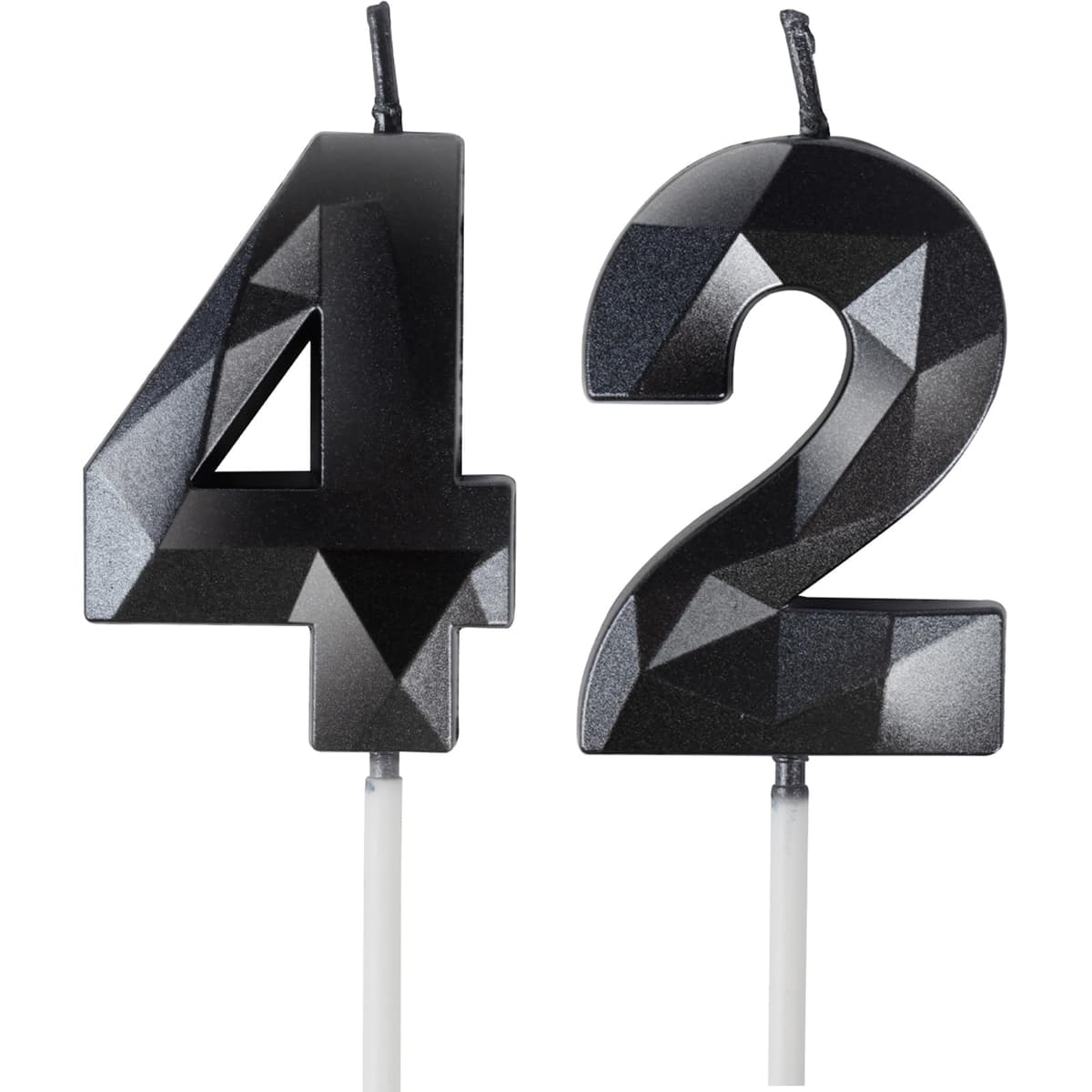 Yiran 50th Birthday Candles, Gold Number 50 Happy Birthday Candles, Cake Topper Decorations for Birthday Party, Wedding Anniversary Celebration Supply — view 10