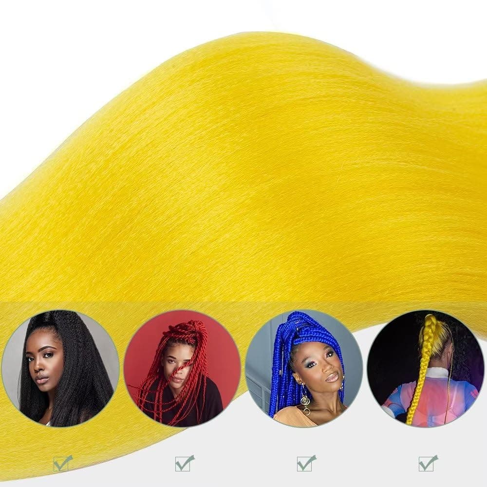 YDDM Capelli Per Treccine Africane Morado Extension Treccine Texture Yaki Easy Install per Principianti 32 Pollici 3 Pezzi Capelli Leggeri e Naturali per Box Braids, Twist e Crochet — view 82
