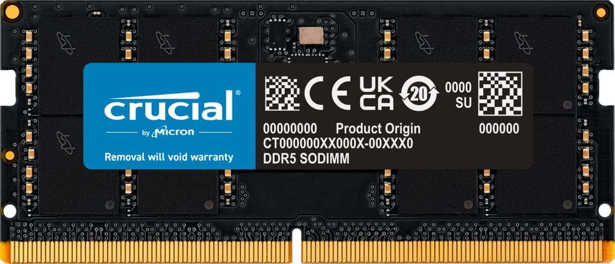 Crucial DDR5 RAM 32GB Kit (2x16GB) 5600MHz SODIMM, Laptop Computer Memory, Mini PC (or 5200MHz, 4800MHz) CL46 - CT2K16G56C46S5 — view 10