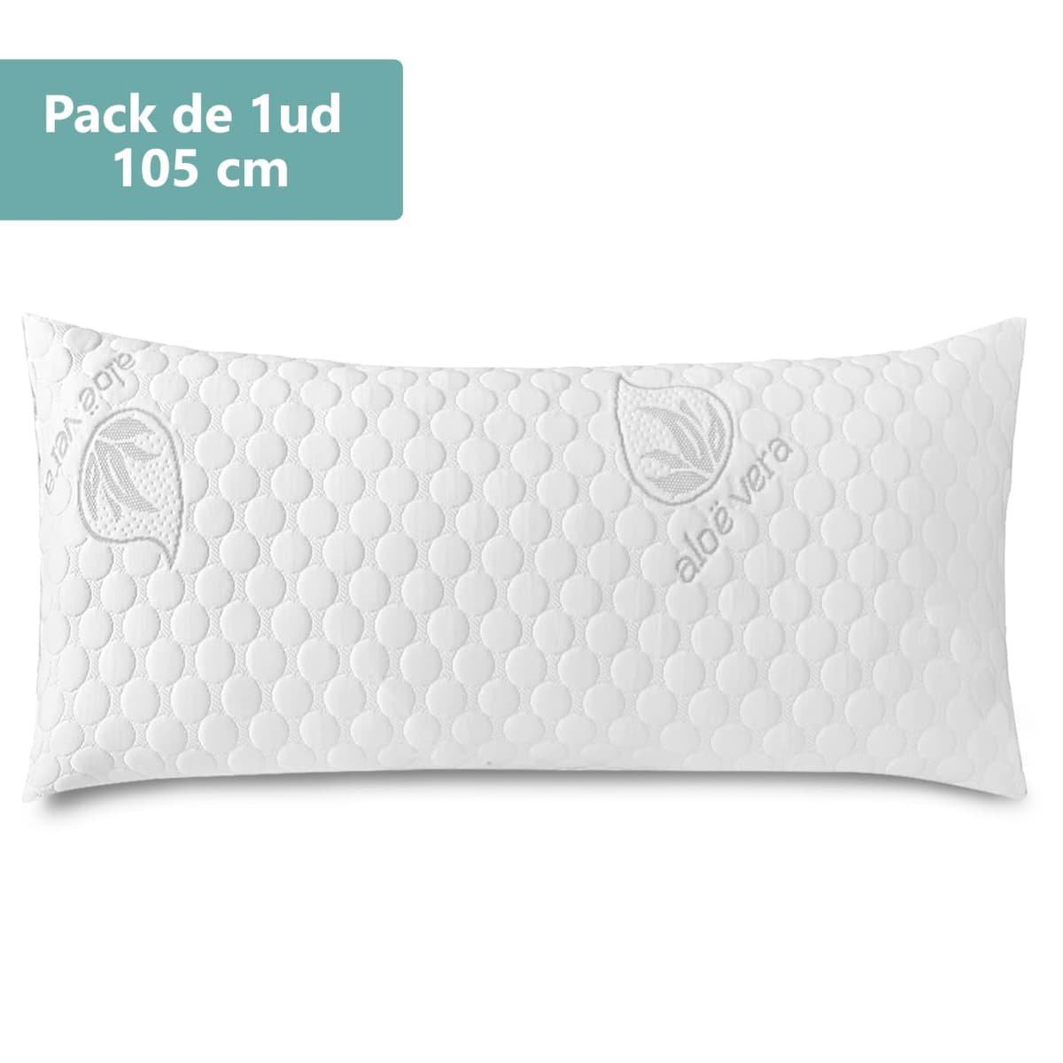 MERCURY TEXTIL- Almohada de Copos Viscoelásticos, Tejido Strech de Aloe Vera Transpirable y Termorregulable, Firmeza Media (105 cm) — view 5