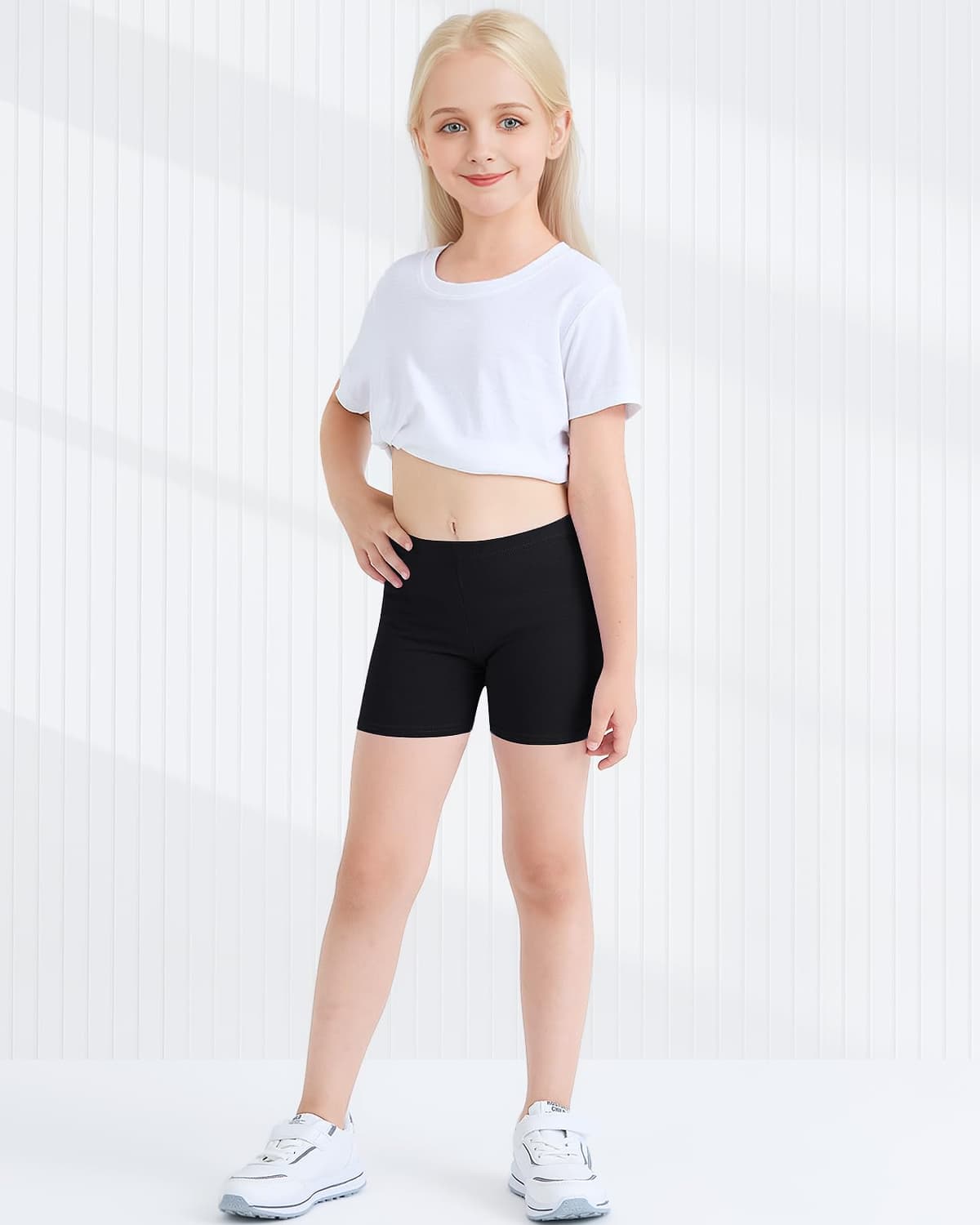 Domee Shorts Pantalones Cortos Leggings Deporte Verano Algodón Niñas 3 Pack — view 2