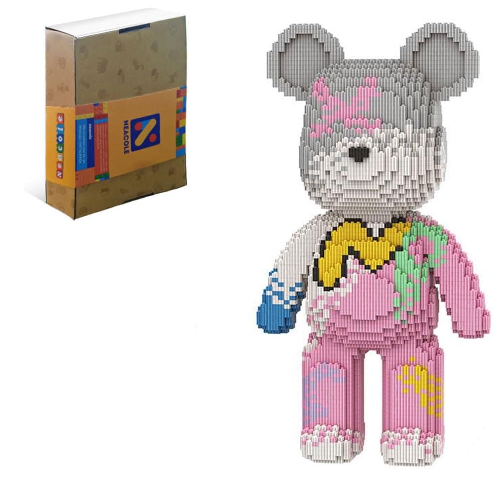 Bloques de construcción en forma de oso (7220 piezas) - 43/46 cm - Bloques de construcción en micro 3D para animales adultos y niños - Decoración para el hogar y la oficina - Regalos