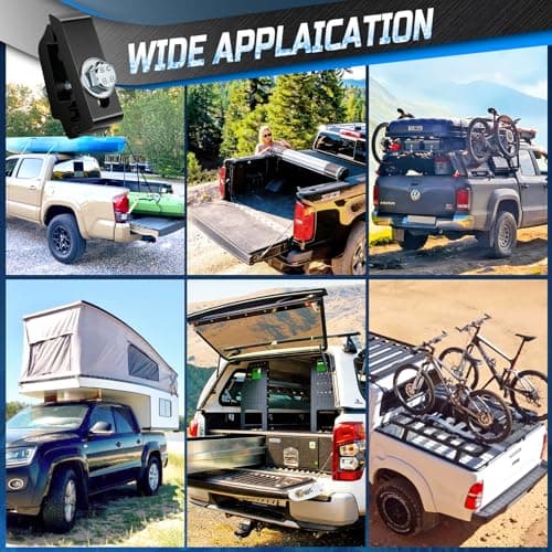 Cholila Cover Premuim Low Pro Aluminum Mounting Clamps 1112514 Truck Tonneau Cover Clamps, Tightly Fasten Bed Cover Clamps Truck Shell Replacement for Truck Bed up to 1.32in Thick - 6PCS Black — view 6