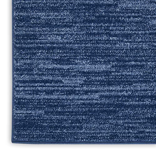 Nourison Essentials Indoor/Outdoor Navy Blue 2' x 6' Area Rug, Easy Cleaning, Non Shedding, Bed Room, Living Room, Dining Room, Backyard, Deck, Patio (2x6) — view 5