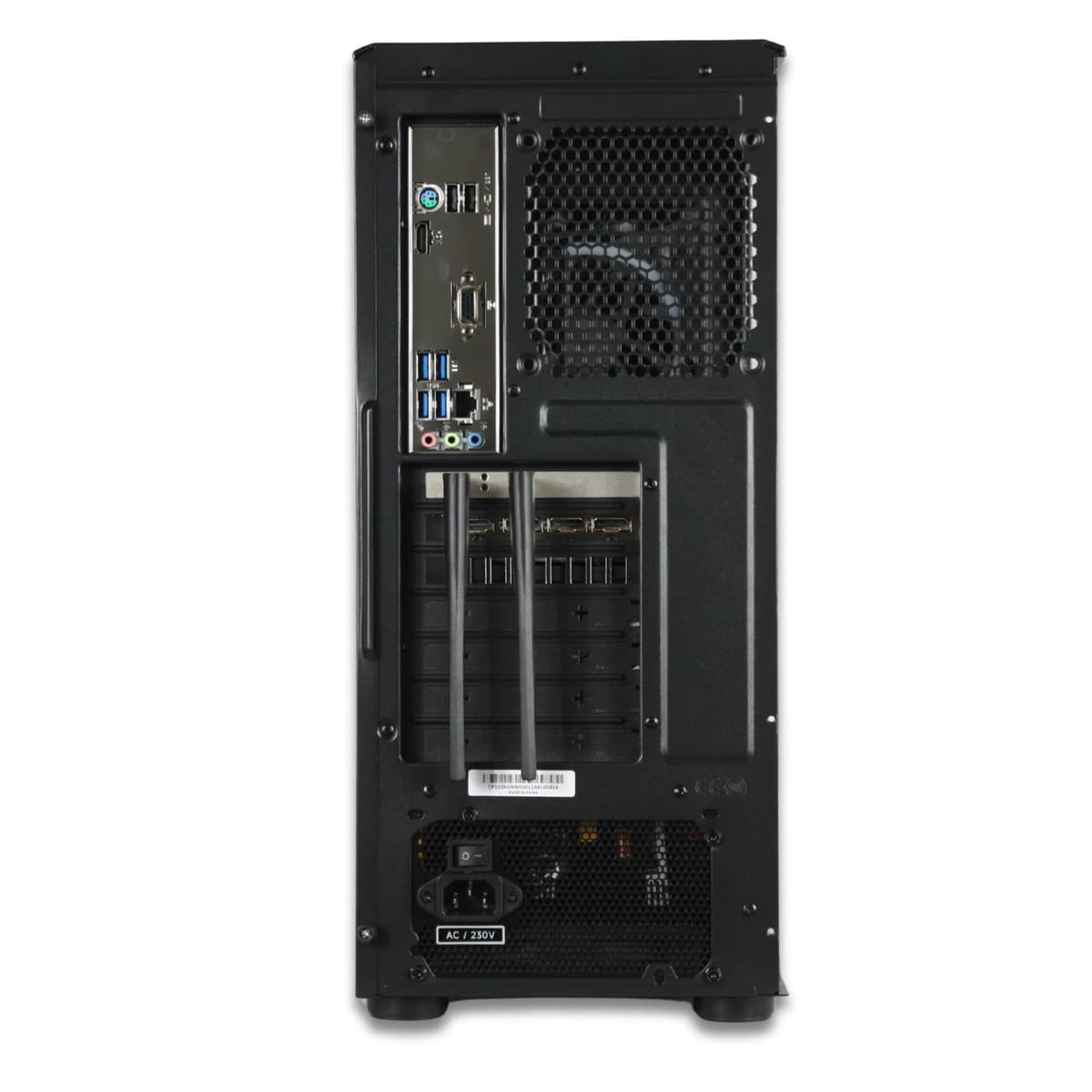 XUM CMP 510 Gaming PC AMD Ryzen 5 5500, RTX 5060 8GB, 32GB DDR4 RAM, 512GB NVMe SSD, 1TB HDD, 650W PSU 80+ Bronze, aRGB, WiFi 5, Windows 11 Home, Creator Gaming, Black Case — view 4