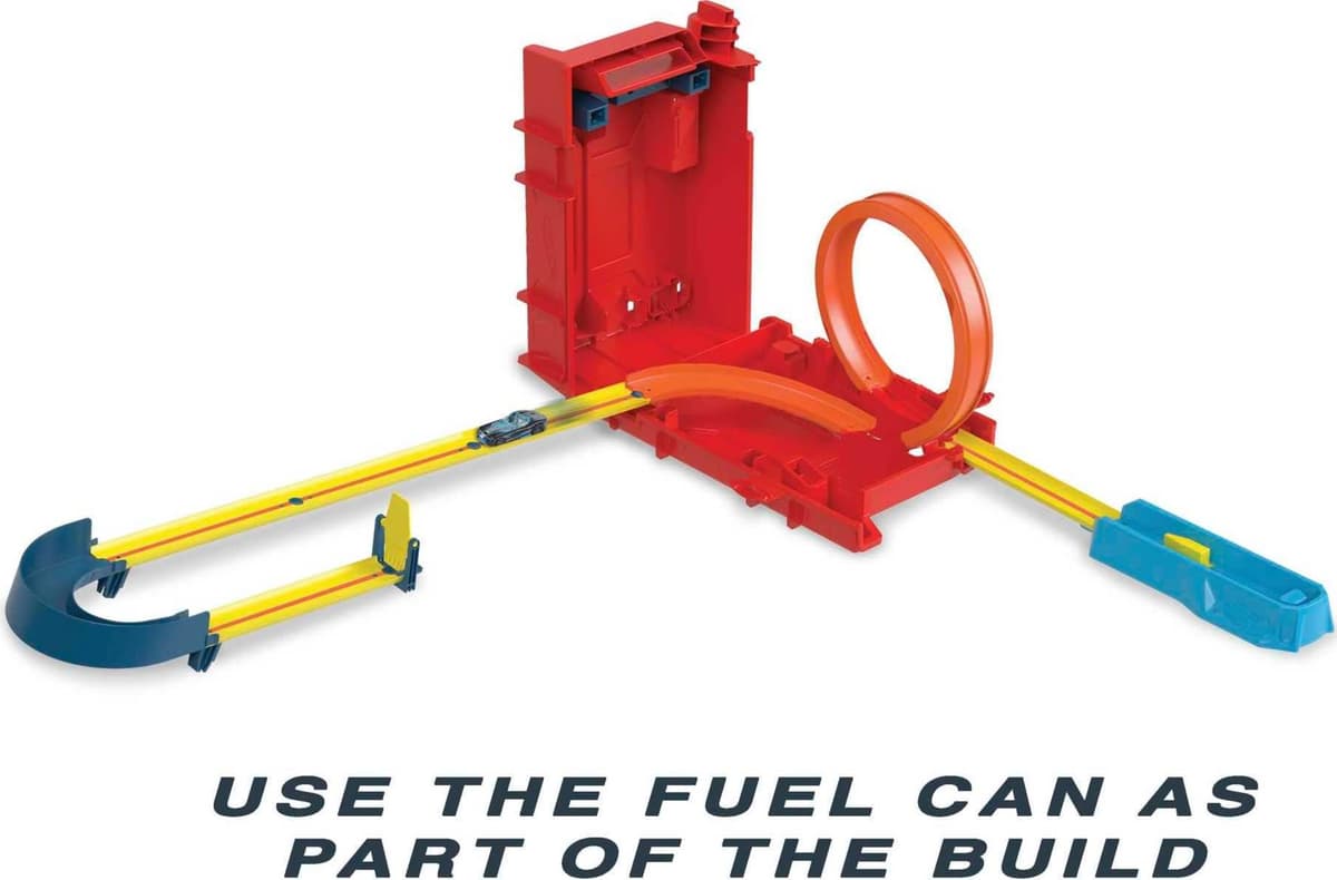 Hot Wheels Track Builder Caja Lata de Gasolina Set de Pistas para Coches de Juguete (Mattel HDX78) — view 3