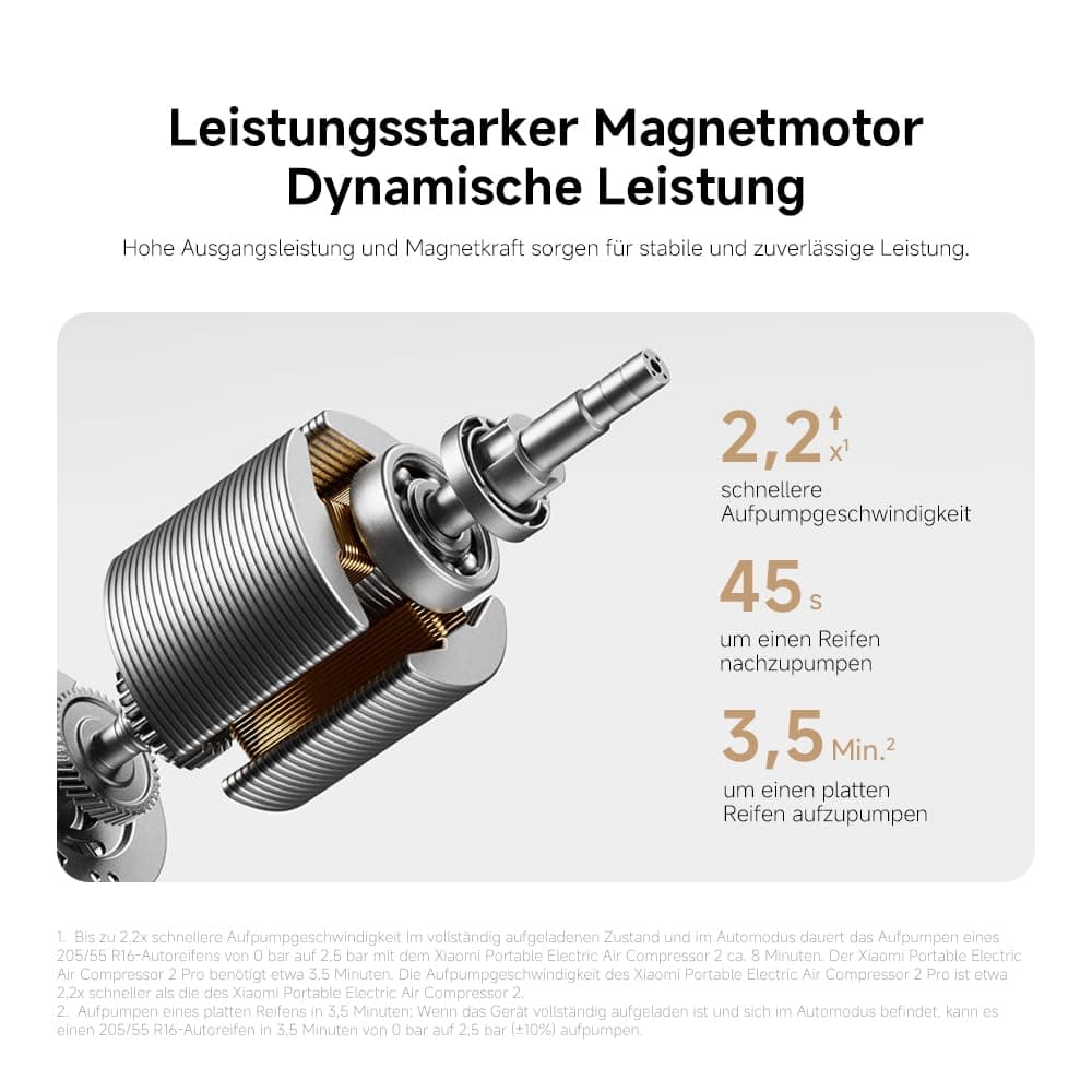 Xiaomi Portable Electric Air Compressor 2 Pro, Batería 2500 mAh, 5 Modos, 150 PSI, Apagado Automático, Pantalla Digital & Luz LED, USB‑C – Ideal para Coche, Bicicleta, Moto, Patinete & Balones — view 7