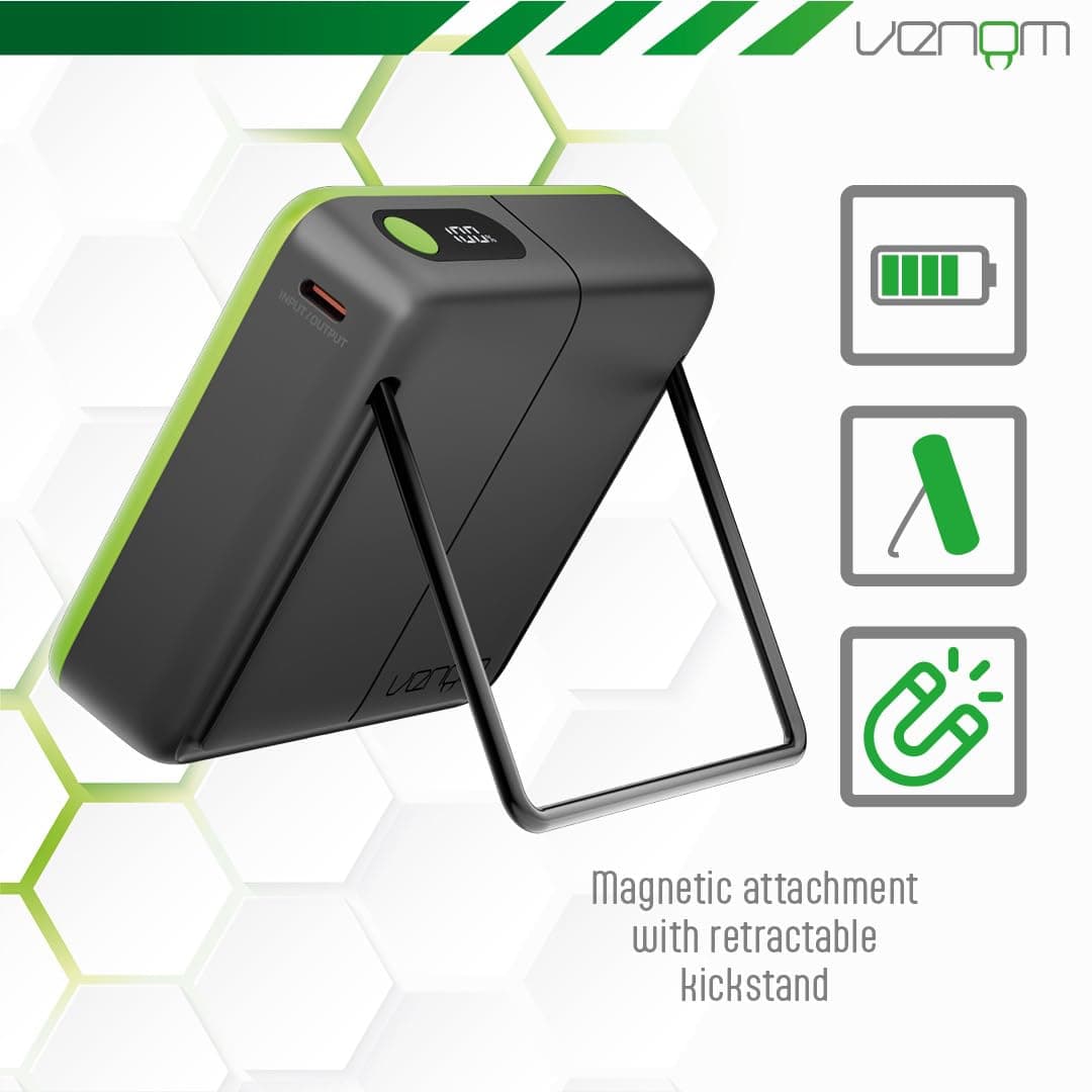 Venom Power Case for ASUS ROG Xbox Ally & Xbox Ally X with 20,000mAh Power Bank | Hard Shell Carry Case with Kickstand and Accessory Storage — view 3