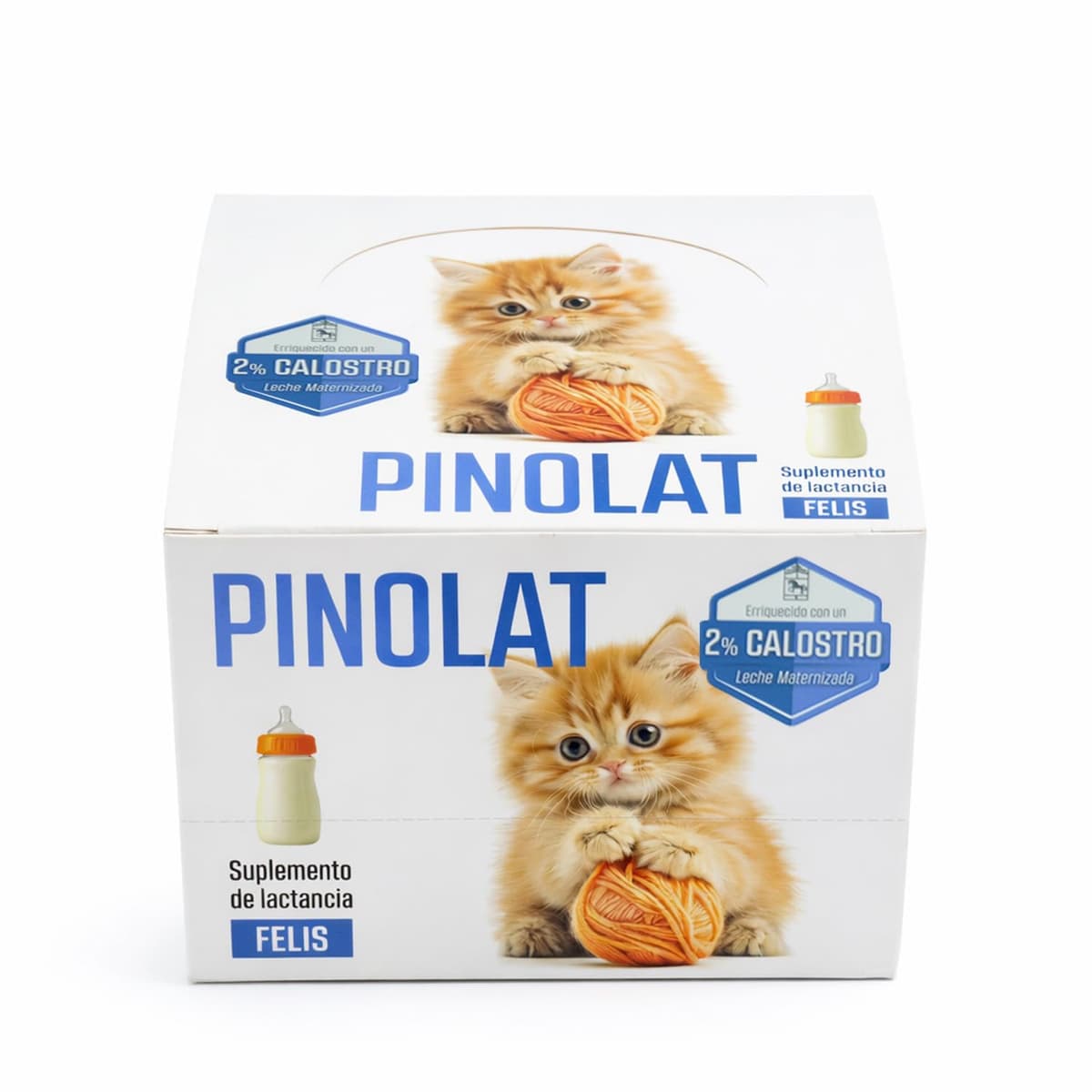 Laboratorios Pino Pinolat Felis Calostro Leche Maternizada para Cachorros de Gato con 2% Calostro – Lactancia Alternativa o Suplementaria – 30 Sobres Monodosis de 10 g