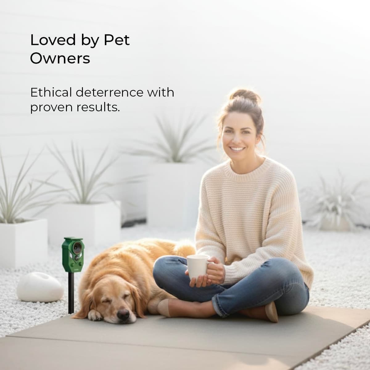 Fox & Cat Repellent for Gardens UK – Rechargeable Ultrasonic Animal Deterrent with Motion Sensor, Solar Powered & Rechargeable with USB-C, No-Spray Humane Protection | IP65 Rated - 2 Years Warranty — view 5