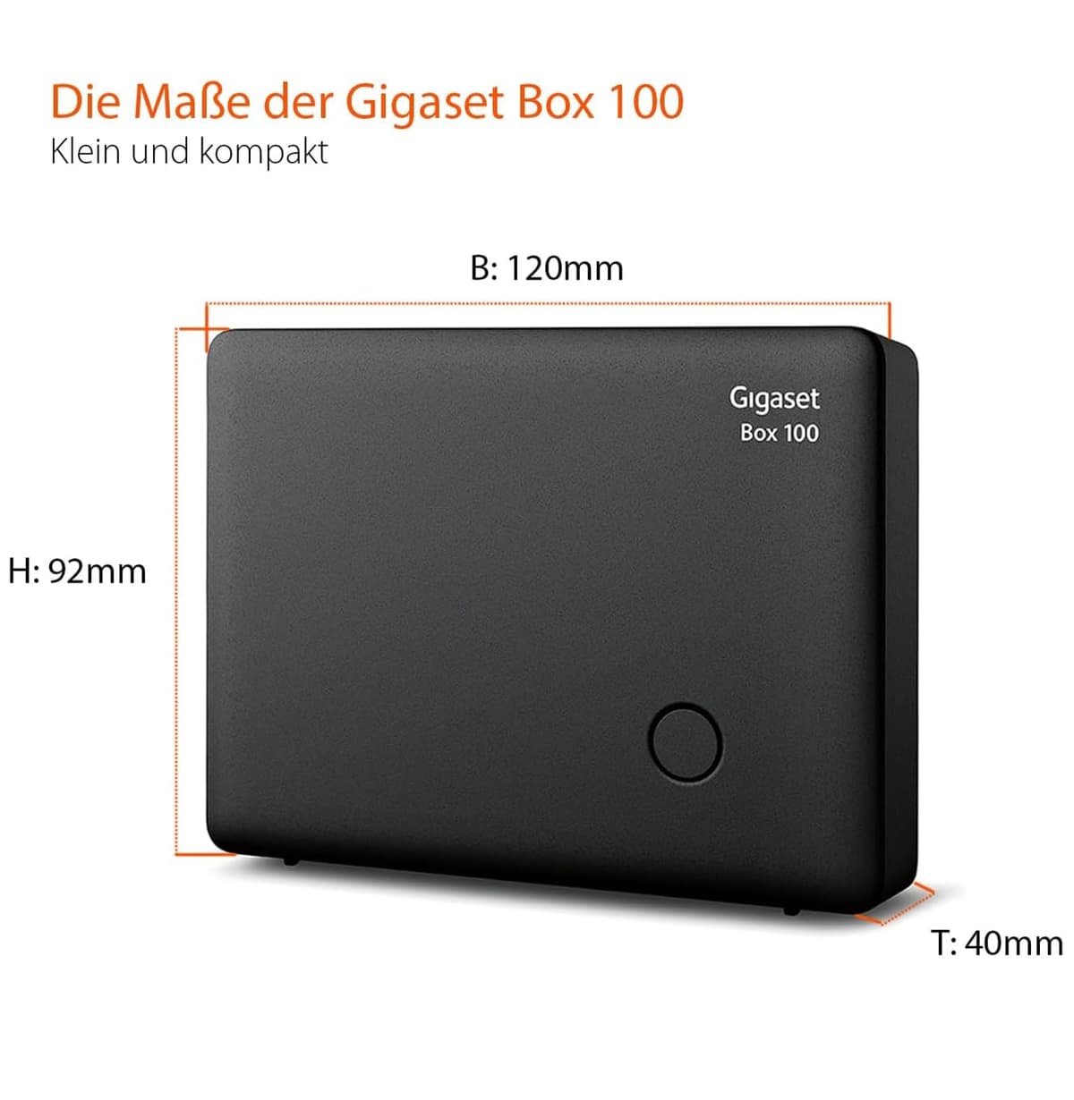 Gigaset Box 100: estación base DECT para su propio sistema de comunicación con Gigaset Auriculares (la base admite hasta 6 teléfonos) para conexión telefónica analógica — view 5