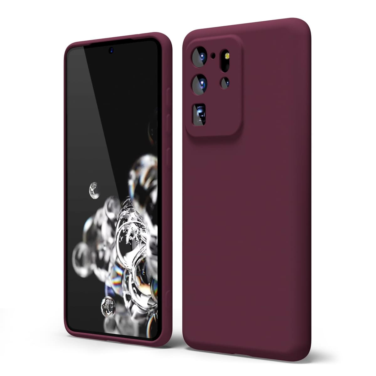 oakxco for Samsung Galaxy S23 Phone Case Liquid Silicone,Cute Thin Slim Soft Rubber TPU Plain Smooth Gel Cover for Women Girl Aesthetic Design, Matte Solid Protective & Shockproof, Burgundy Plum Wine — view 249