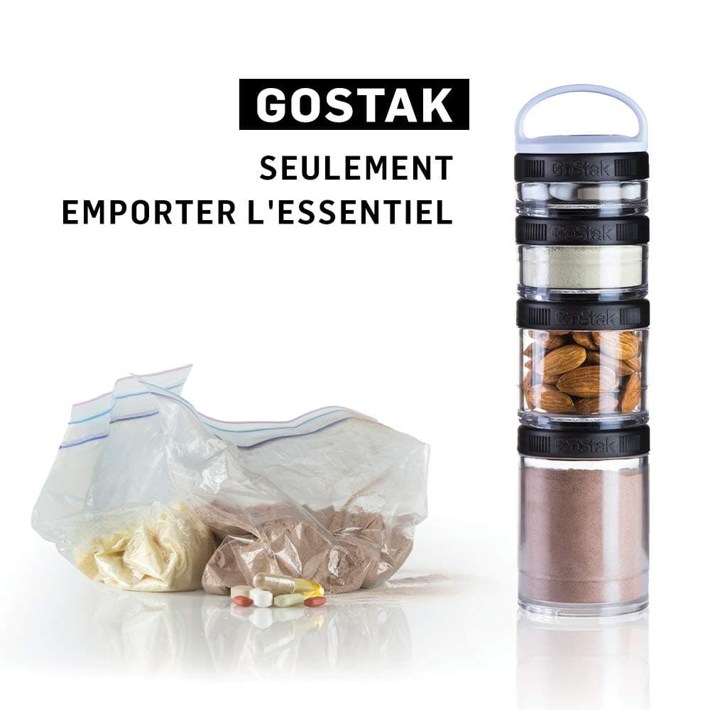 BlenderBottle GoStak 2Pak, Contenedor de suplementos alimenticios, cyan, Pak de (2x150ml) — view 3
