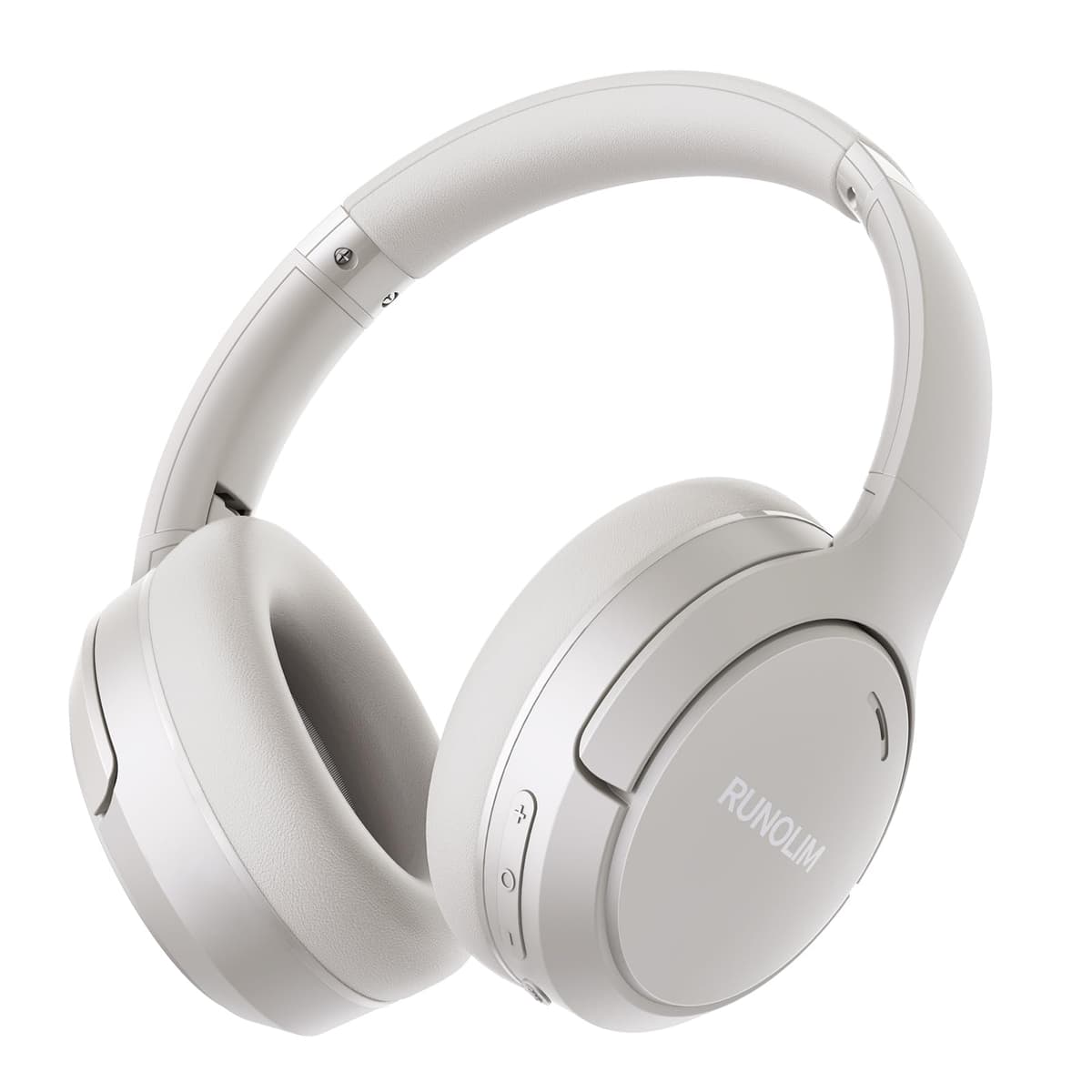 RUNOLIM Hybrid Active Noise Cancelling Headphones, Wireless Over Ear Bluetooth Headphones with Microphone, 70H Playtime, Foldable Wireless Headphones with HiFi Audio, Deep Bass for Home Travel Office — view 9