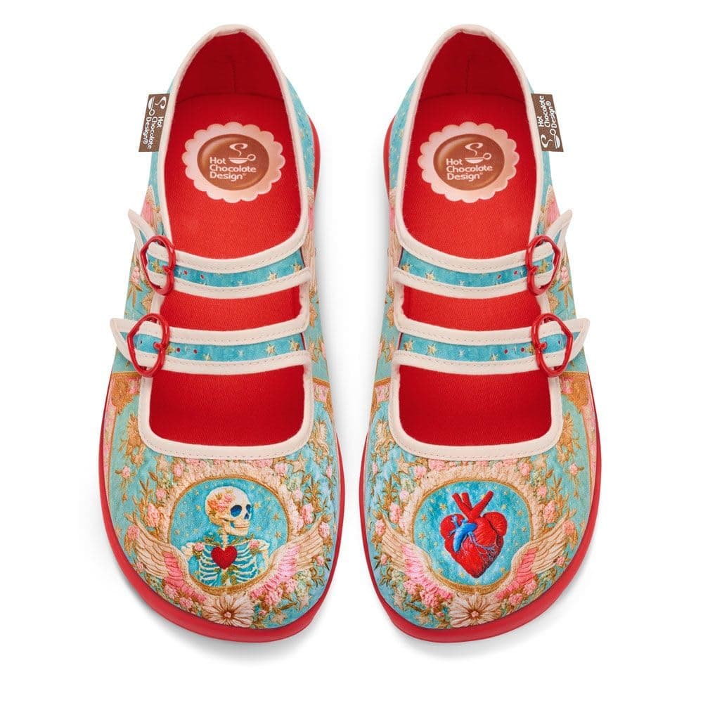 Hot Chocolate Design Chocolaticas Funky Canvas Women's Mary Jane Flat Shoes — view 89