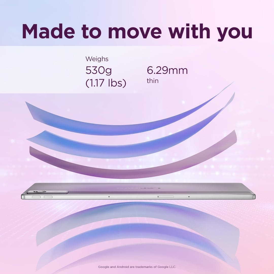 Lenovo Idea Tab Plus Android Tablet | 12.1 inch 2.5K (2560x1600) Display | MediaTek Dimensity 6400 | 8 GB RAM | 256 GB UFS 2.2 | Wi-Fi 5 | Luna Grey |Tab Pen + Folio Case — view 3