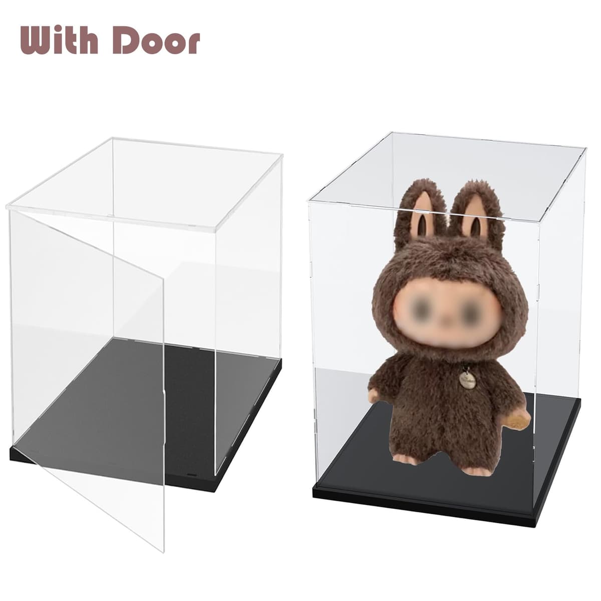 Vitrina Expositora Acrílica para Colecciones para Zimomo Peluche para LEGO 76437 La Madriguera: Edición Coleccionistas 43263 21335, Cajas de Metacrilato Transparente Grande , Interior Negro 35x30x60cm — view 4