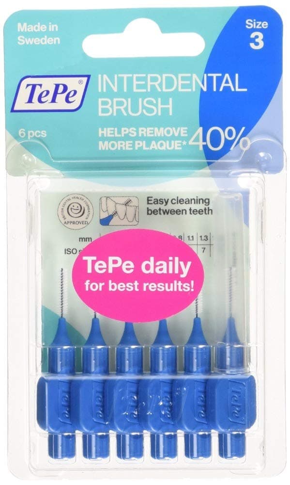 TePe Interdental Brush, Original, Yellow, 0.7mm/ISO 4, 8pcs, efficient Cleaning Between Teeth, Plaque Remover and Dental flosser for Small Gaps — view 38