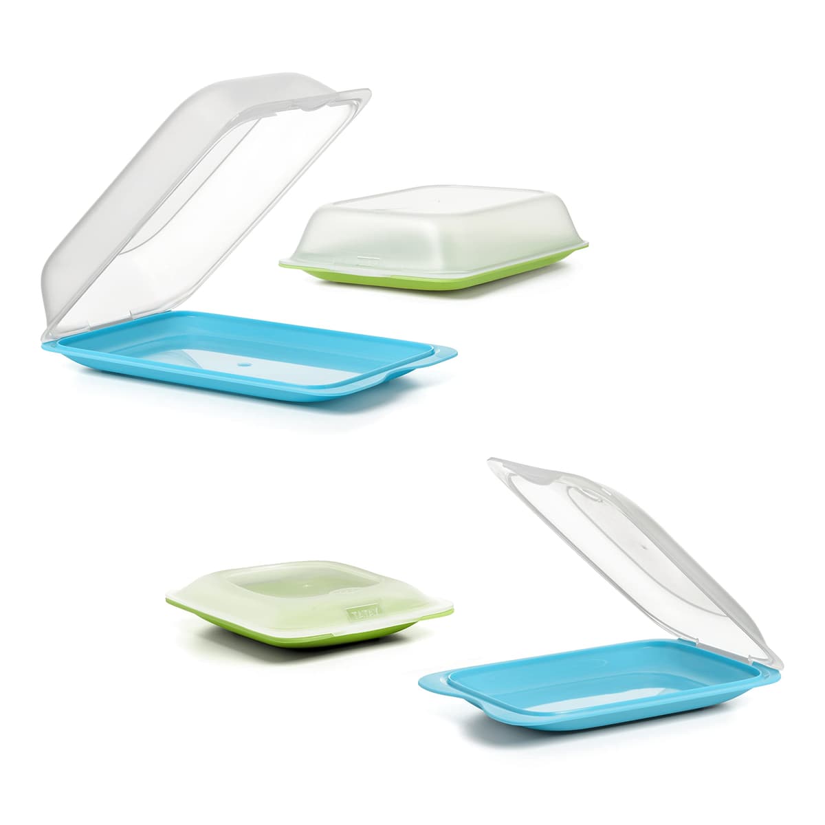 Tatay Porta Embutidos Fresh | Set de 3 Estándar | Tupper Embutido Nevera | Tapa Extraíble, Apilable | Apto Congelador, Microondas y Lavavajillas | Libre de BPA, 17 x 3,2 x 25,2 cm, Color Blanco — view 9