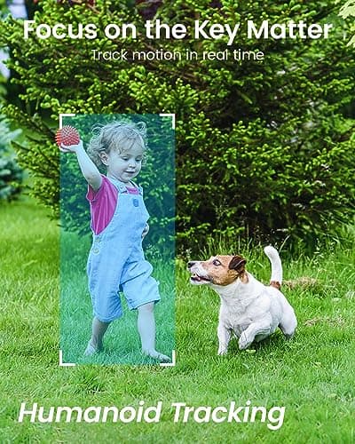 DEKCO 2K Outdoor Security Camera with 360 Degree Pan-Tilt Motion Tracking, Home Camera Surveillance Exterieur, WiFi Camera, Full Color Night Vision Sound-Light Alarm, 2-Way Audio, Waterproof — view 2