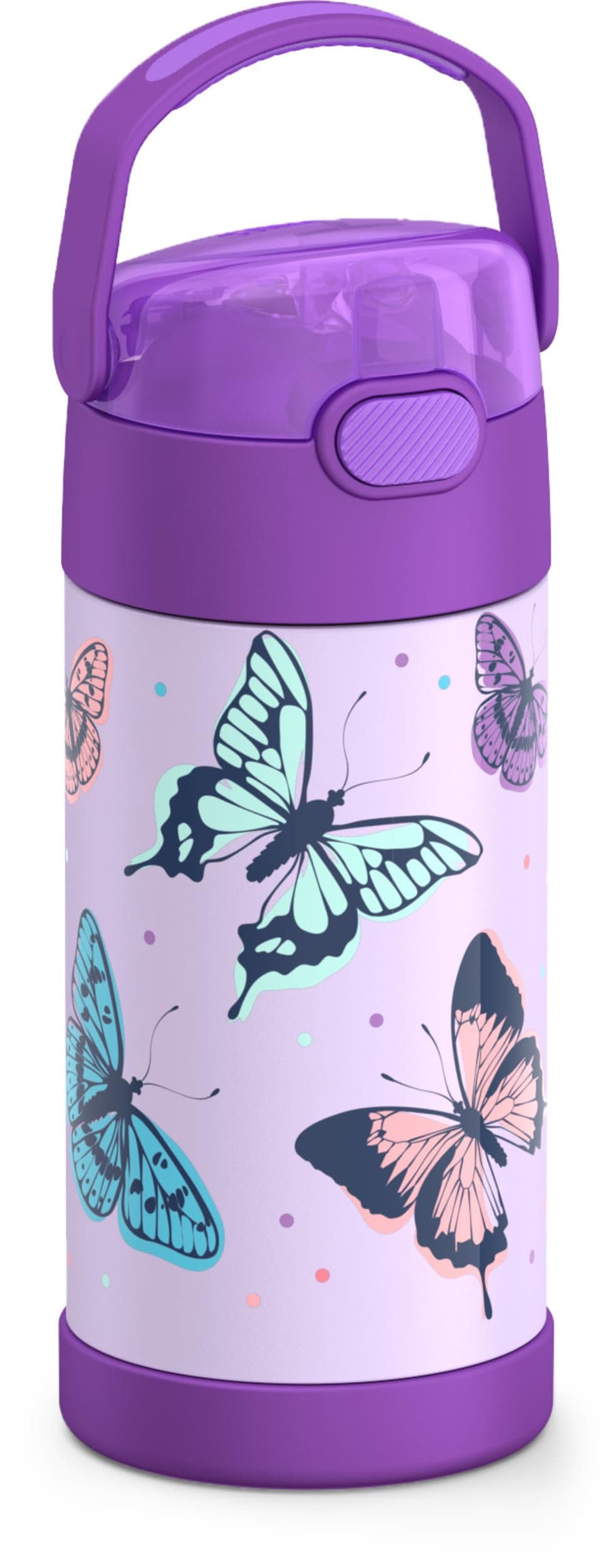 THERMOS FUNTAINER Water Bottle with Straw - 12 Ounce - Kids Stainless Steel Vacuum Insulated Water Bottle with Lid, Animal Presents — view 28