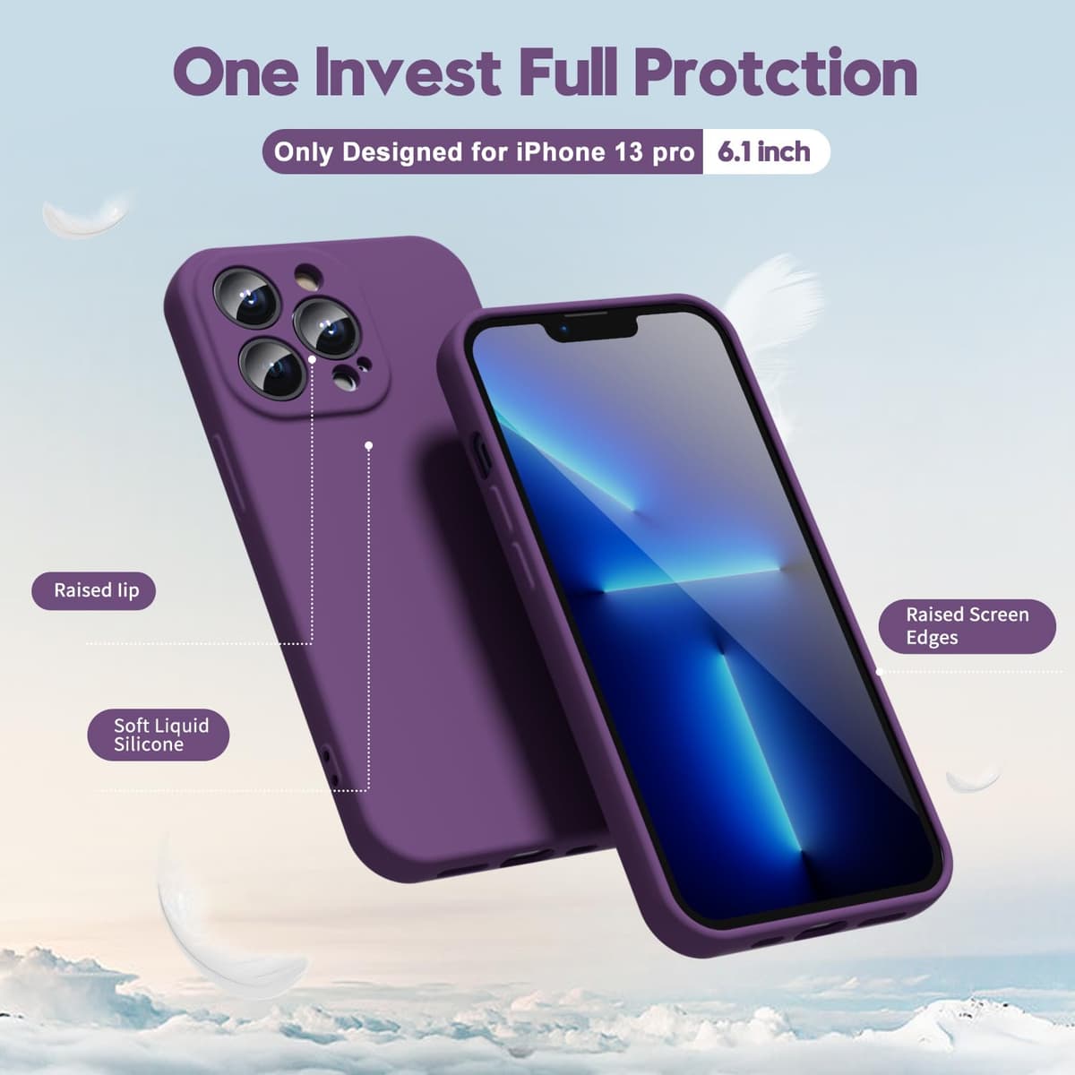 oakxco for iPhone 17 Pro Max Phone Case Liquid Silicone, Cute Thin Slim Grip Soft Rubber Gel for Women Men, Smooth Matte TPU Plain Solid Color Girly Simple Case with Camera Cover, Light Pink — view 1709